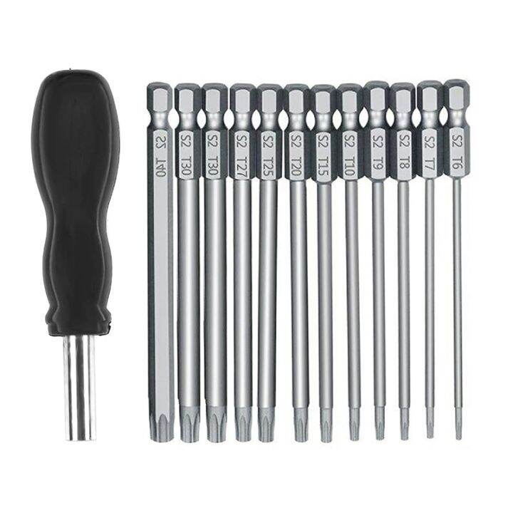 Pcs Mm Torx Long Screwdriver Bits Set Magnetic Torx Bit Set T