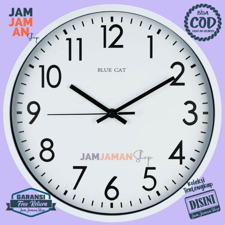 Jam Dinding Quartz Hiasan Dinding Minimalis Step Movement Bluecat