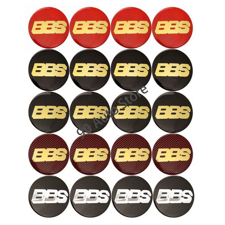 Hys Pcs Set Mm Bbs Car Wheel Center Hub Cap Sticker Auto Tire Emblem