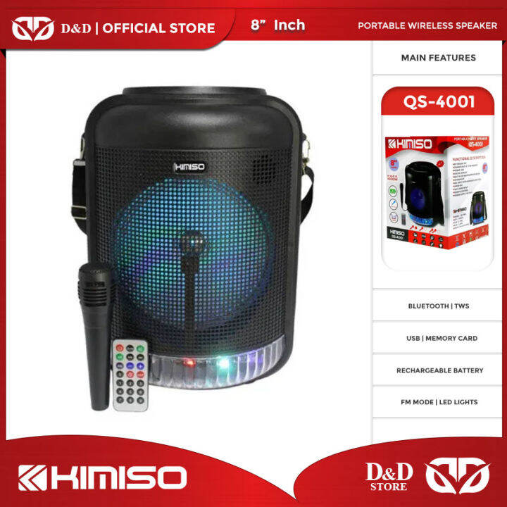 D D Kimiso Qs Inch Portable Wireless Speaker Rechargeable