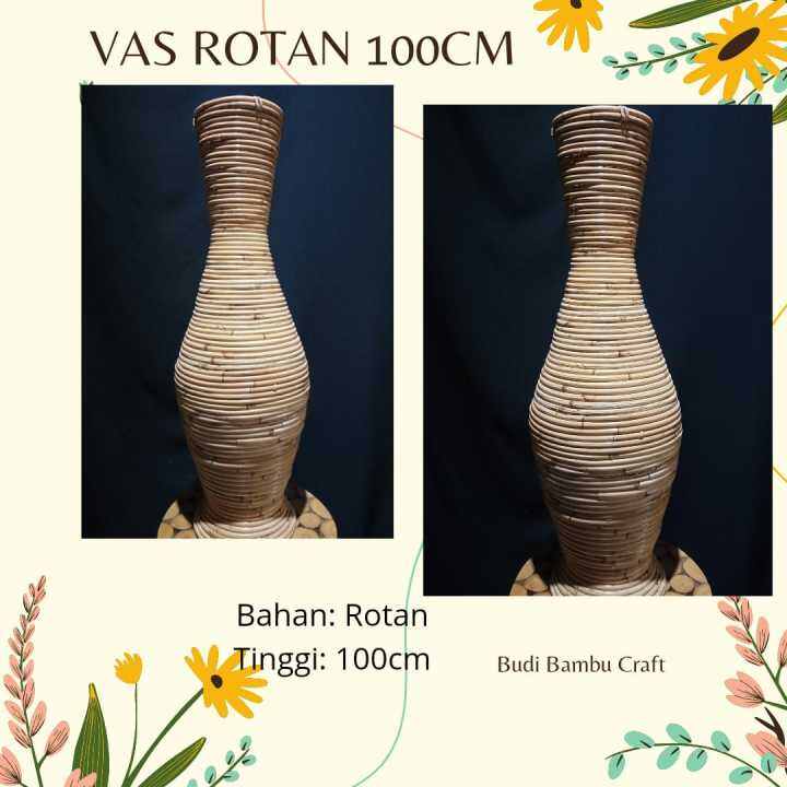 Vas Rotan Guci Rotan Ukuran 100cm Murah Lazada Indonesia