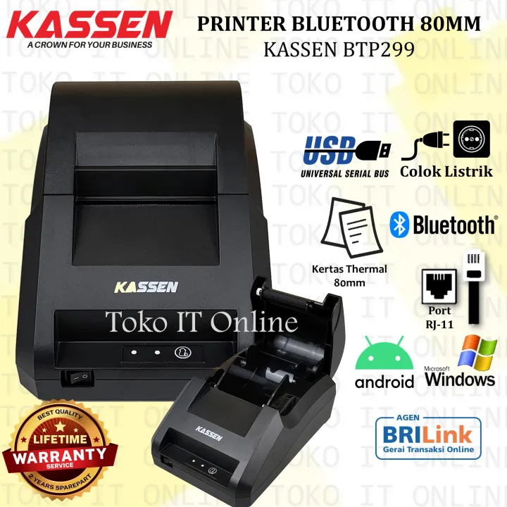 KASSEN BTP 299 PRINTER THERMAL BLUETOOTH 58MM STRUK KASIR KASSEN BTP299