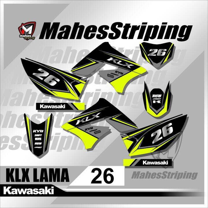 Sticker Stiker Striping Lis Variasi Klx S L Lama Desain Ms