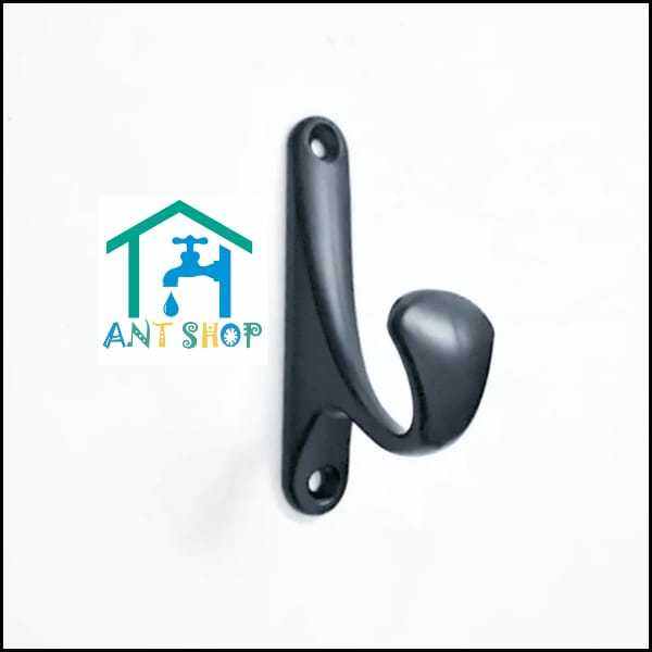 Kapstok Kait Stainless Hitam Cantolan Gantungan Baju Single Hook