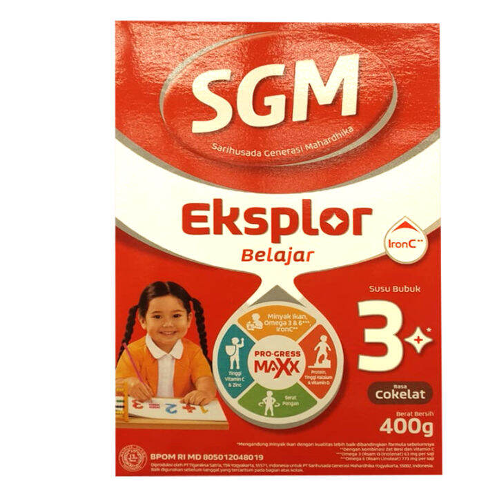 SGM Eksplor 400gr Rasa Coklat 3 Plus Susu SGM Coklat 3 Exsplor Susu