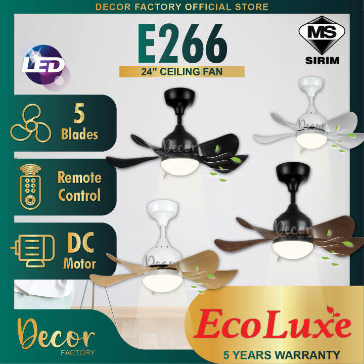 ECOLUXE Baby Fan E266 30 6 Speed Forward Reverse DC Motor 3 Color