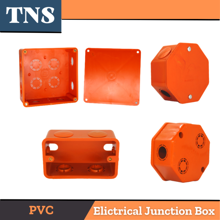 Pvc Orange Square Elictrical Junction Box With Cover Poly Utility Box