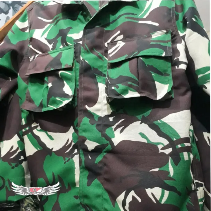 Baju Pdl Loreng Tni Ad Bahan Velbed Wool Lazada Indonesia