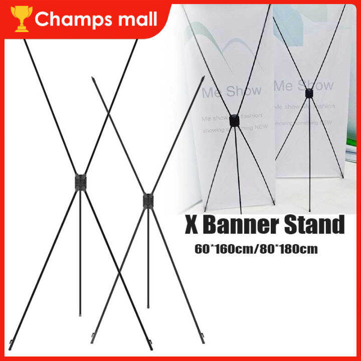 Tripod Collapsible X Banner Display Stand Tarpaulin Poster Display