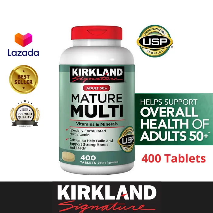 Kirkland Mature Multi Adult Plus Vitamins And Minerals Tablets