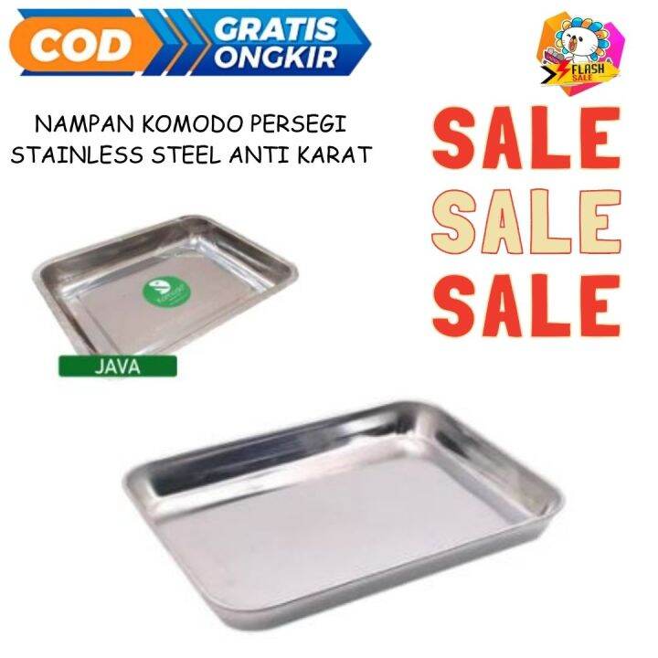 Nampan Komodo Persegi STAINLESS STEEL Anti Karat Lazada Indonesia