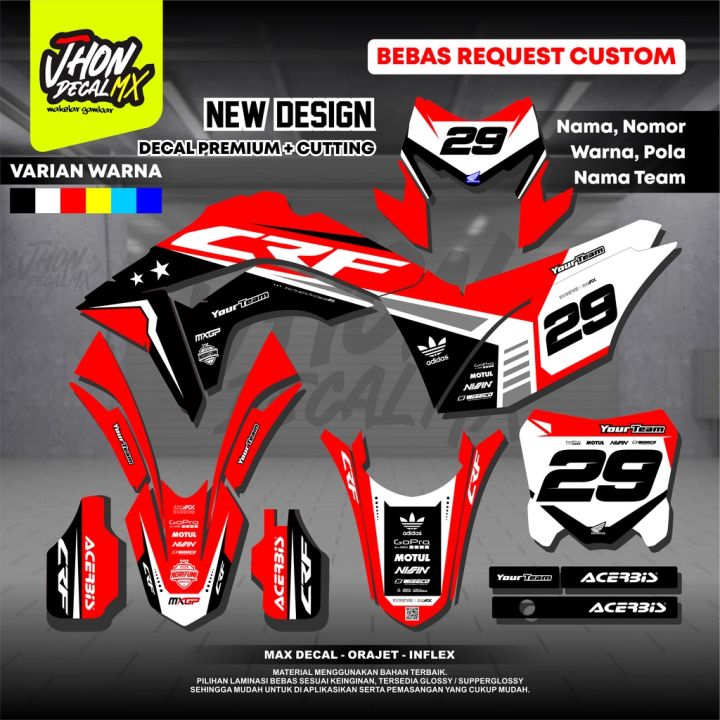 Decal CRF 150 L Full Body Decal CRF Merah Decal CRF HItam Sticker