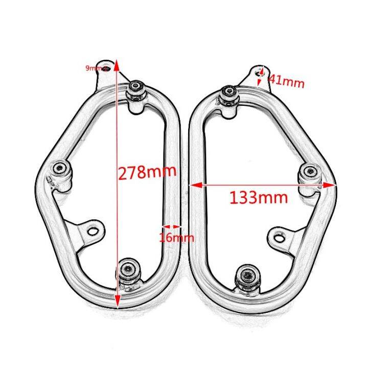 New Side Saddle Bag Rack For Honda Rebel CMX500 CMX300 CMX1100 CMX 500