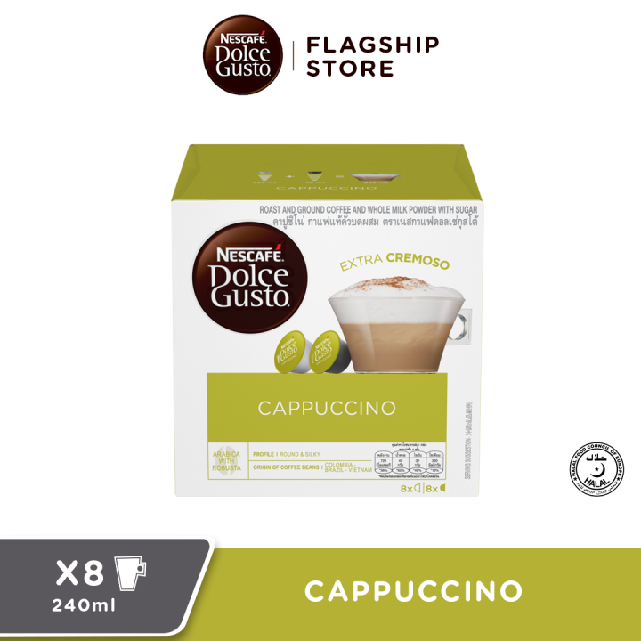 NESCAFÉ Dolce Gusto Cappuccino Coffee Capsules Box of 8 8 8