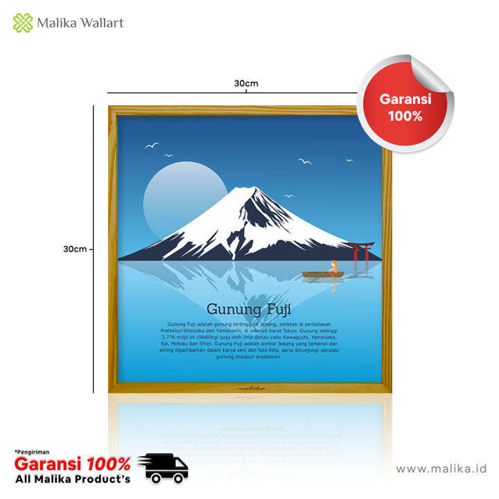 Keajaiban Dunia Infografis Gunung Fuji Ukuran 30x30 Cm Lazada Indonesia