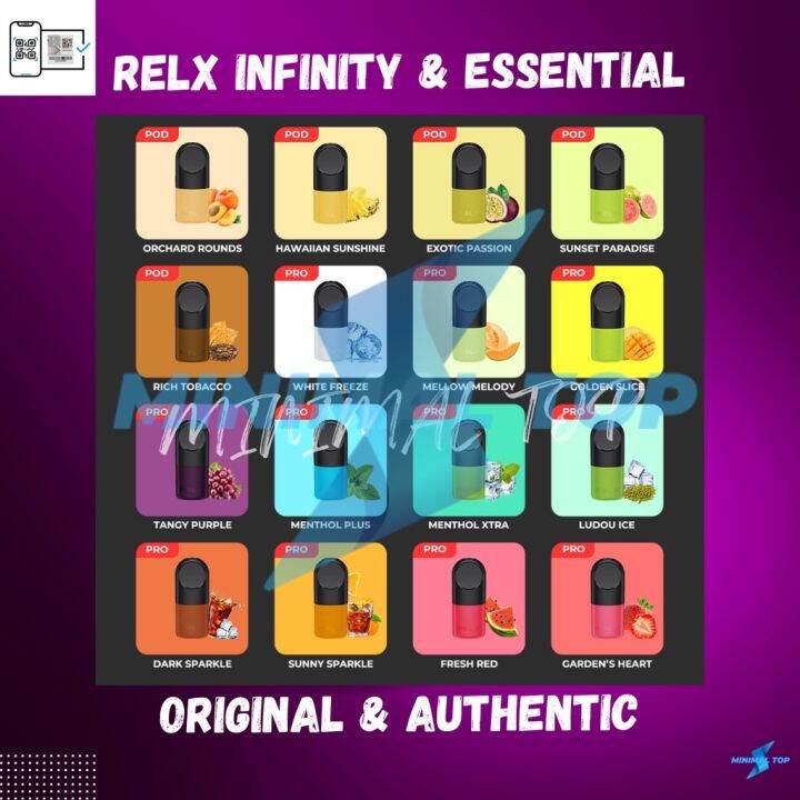 Relx Infinity Essential Pod Pro Original All Flavours Lazada Ph