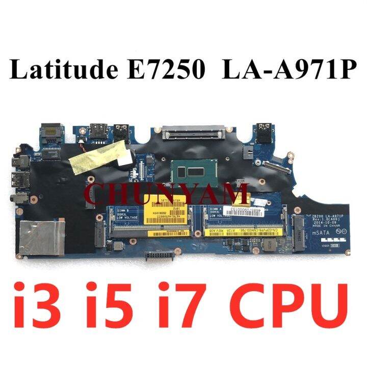 ZBZ00 LA A971P FOR Dell Latitude 7250 E7250 Laptop Motherboard F9HCX