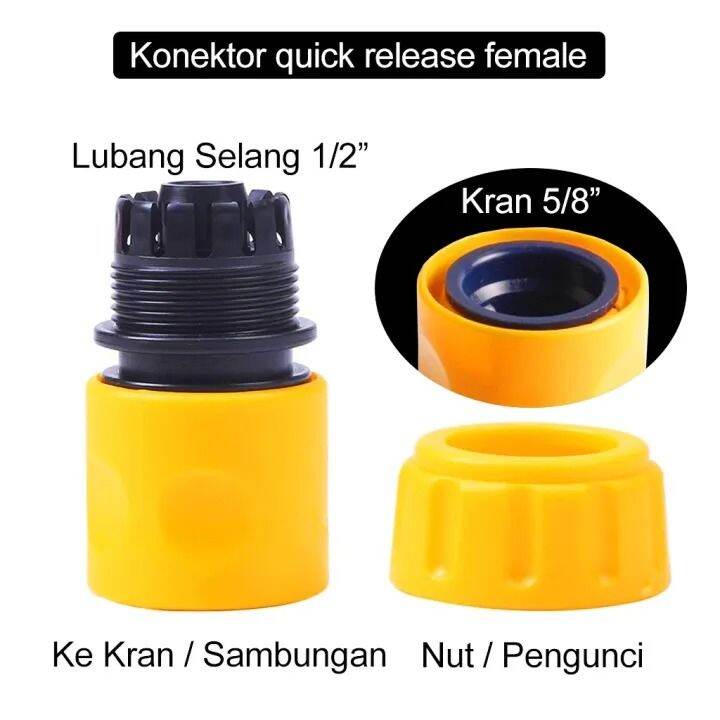 Ojio Quick Release Selang 1 2 Konektor Keran Selang Air 5 8 Sambungan