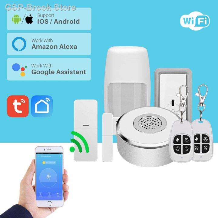 Wi fi sistema de segurança em inteligente kit porta janela alarme pir