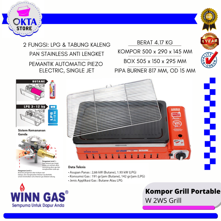 Winn Gas Kompor Portable Grill W Ws Lazada Indonesia