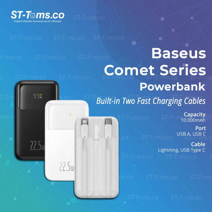 Baseus Comet Series Dual Cable Display Powerbank Mah W Ppmd