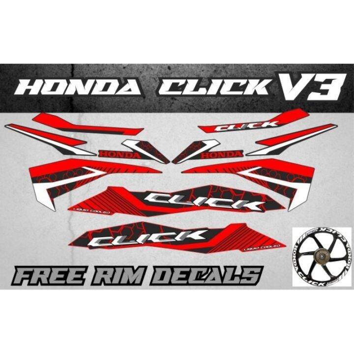 Honda Click V Decals Sticker Stock Size Laminated Lazada Ph