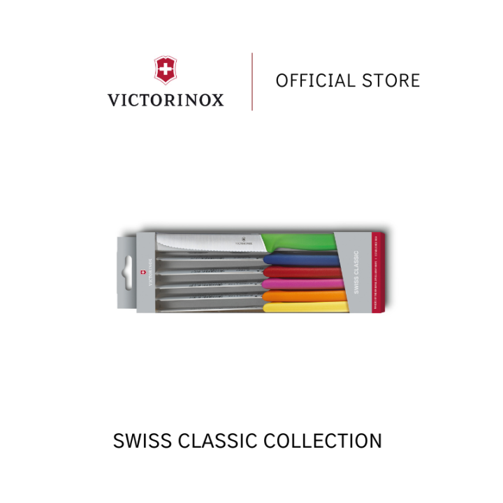 Victorinox Swiss Classic Tomato And Table Knife Set 6 Pieces In Gift