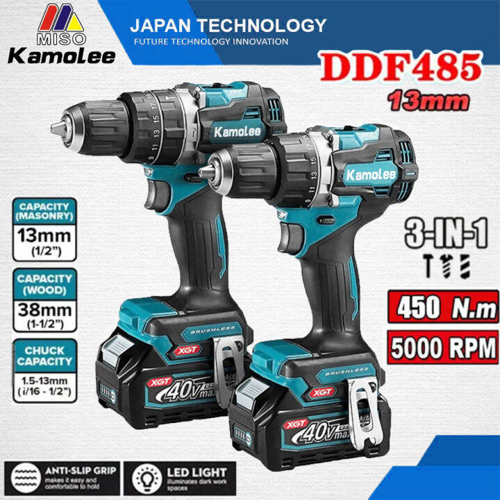 Kamolee Original Electric Drill COD Bor Cas 10mm Brushless 13mm Brush