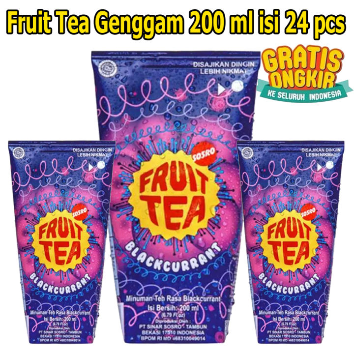 Fruit Tea Genggam Sosro 200 Ml Isi 24 Pcs Kemasan Tetra Pak Rasa