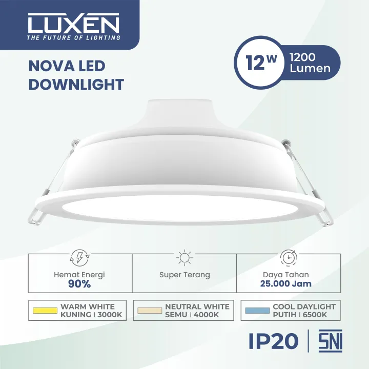 Luxen LED Downlight Nova Series 12 Watt Lazada Indonesia