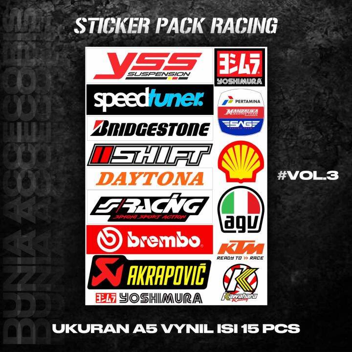 Sticker Variasi Sponsor Sticker Racing Sticker Motor Sticker Variasi