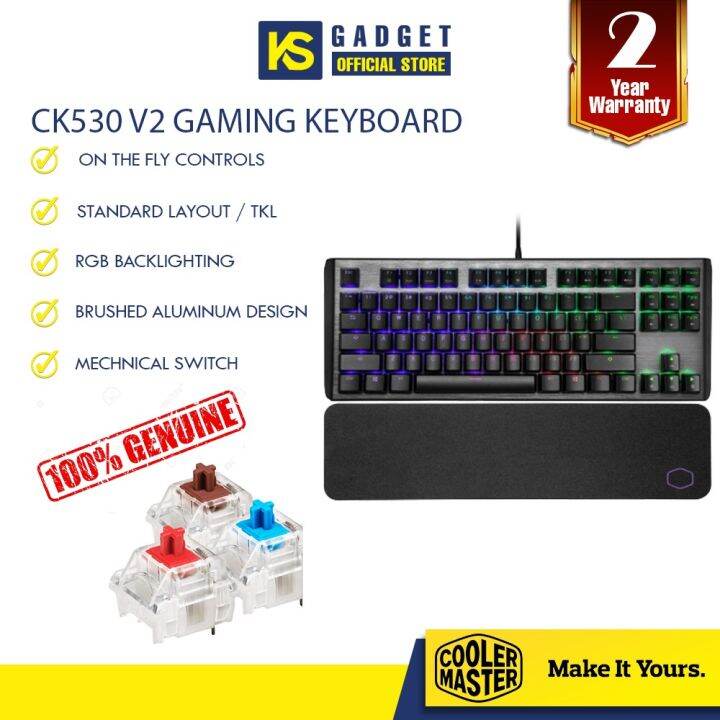 Cooler Master CK530 V2 RGB TKL Mechanical Gaming Keyboard Red Switch