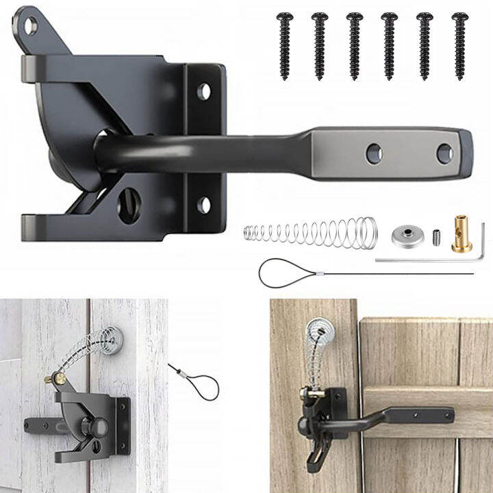 Self Locking Gate Latch Carbon Steel Post Mounted Fence Gate Latch