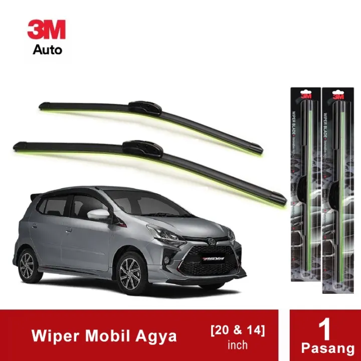 3M Wiper Frameless Mobil Toyota Agya Ukuran 20 Dan 14 Inch Lazada