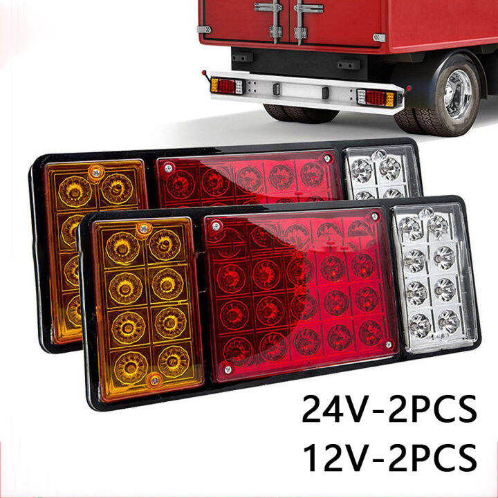 Pcs V V Led Trailer Truck Rear Tail Light Waterproof Turn Signal