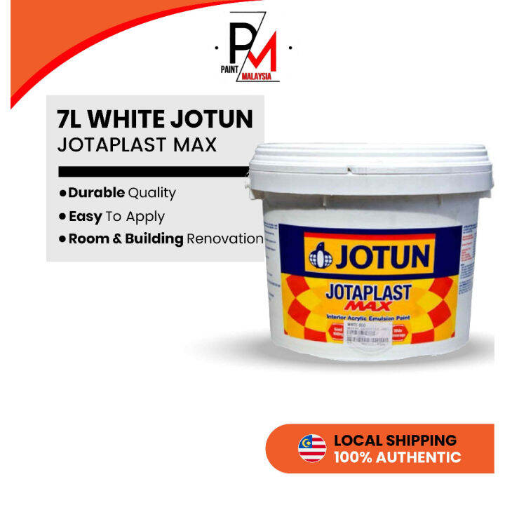 JOTUN Jotaplast Max White 0000 7L Emulsion Wall Paint Home Ceiling