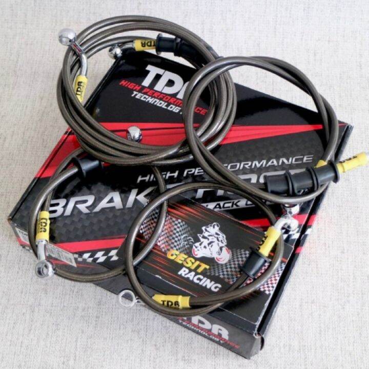 Selang Rem Tdr Nmax Abs Black Carbon Depan Belakang Ori Tdr Lazada