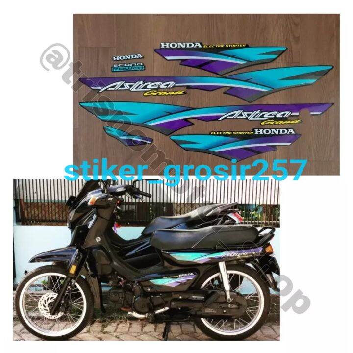 Stiker Striping Lis Body Astrea Grand Sabit Biru Ungu