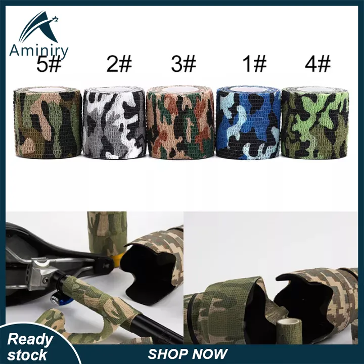 Aminiry 1pcs Camo Hunting Camping Hiking Camouflage Stealth Tape Wrap