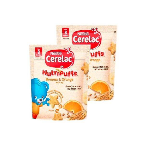 Nestl Cerelac Healthy Snacks Nutripuffs Banana Orange G Pack Of