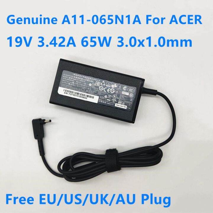 Genuine A11 065N1A PA 1650 86 19V 3 42A 65W AC Adapter For ACER Aspire