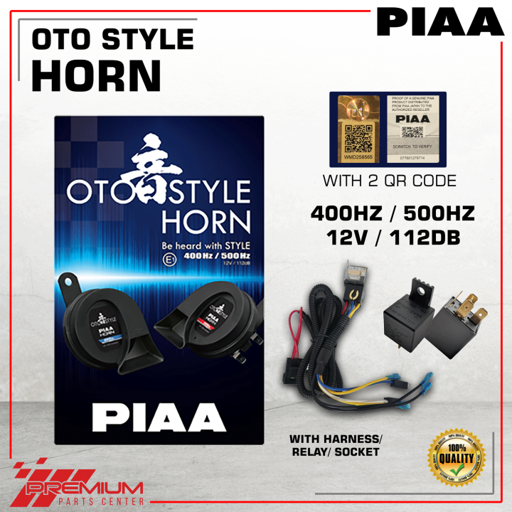 100 ORIGINAL PIAA OTO Style Horn 400Hz 500Hz With Relay Harness With