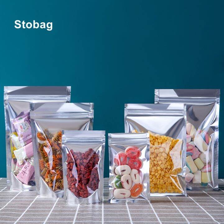 Stobag Food Pacaging Ziplock Bag Aluminum Foil Transparent Stand Up