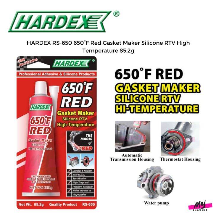 Hardex Rs F Red Gasket Maker Silicone Rtv High Temperature