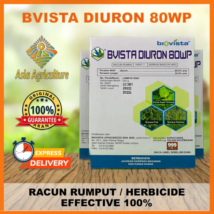 ASIA AGRICULTURE BVISTA DIURON 80WP RACUN RUMPUT HERBICIDE Lazada