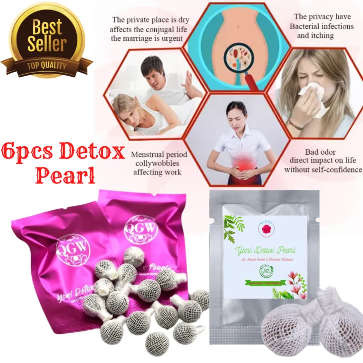 6pcs Yoni Detox Pearl Vaginal Yeast Infection Treatment Herbal Womb