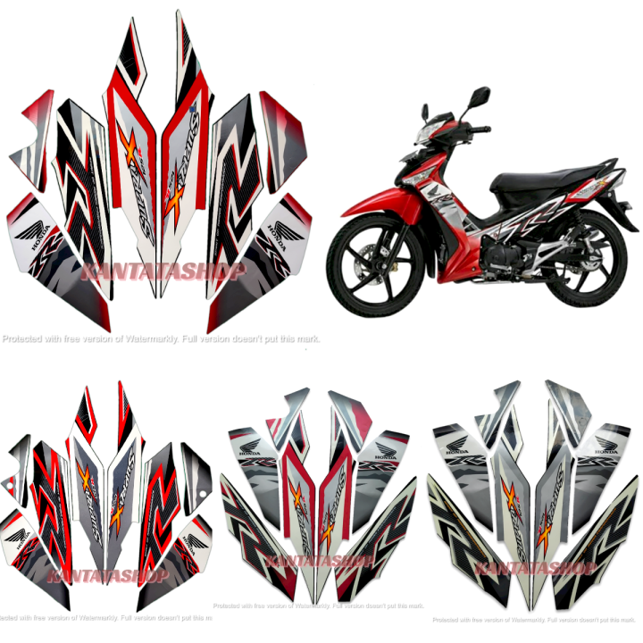 Stiker Striping Lis Les Body Motor Honda Supra X R Striping