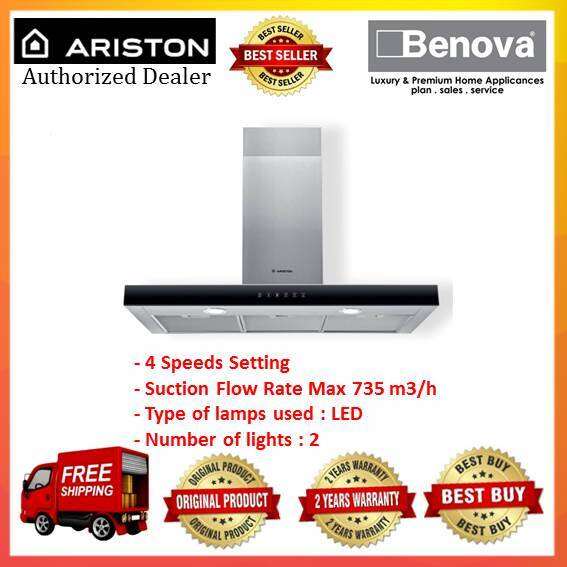 7 7 MEGA SALE Ariston 90cm Built In Chimney Cooker Hood AHBS 9 7F LTI