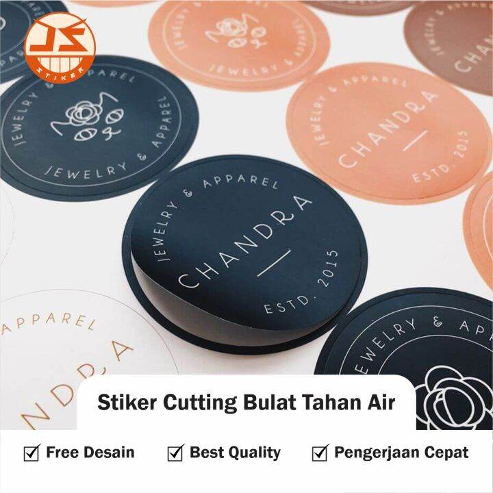 Cetak Stiker Label Bulat Vinyl Sticker Label Kemasan Makanan Minuman