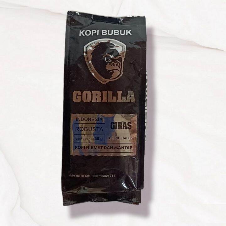 Kopi Bubuk Java Robusta Cap GORILLA Giras Gilingan FINE Kopi Hitam